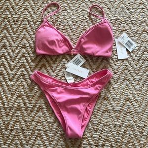 L-SPACE pink bikini size MEDIUM BNWT